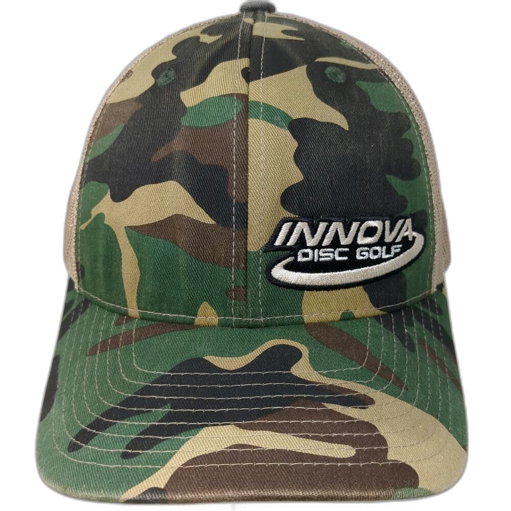 Innova Disc Golf Trucker Hat Green Camo Mesh Back Snapback One Size Outdoors